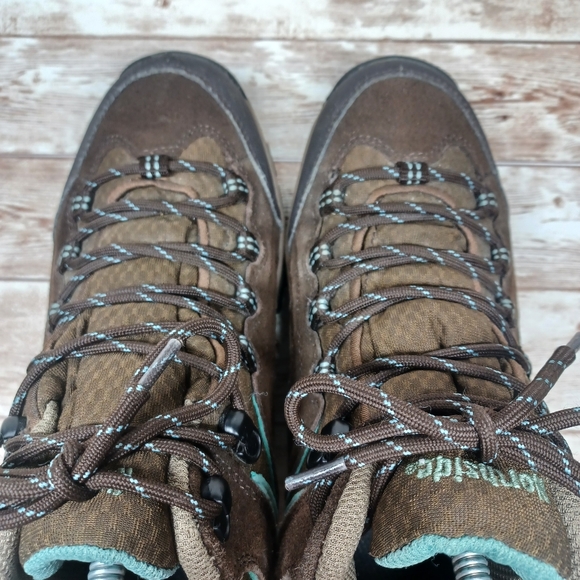 Northside Waterproof Hiking Shoes Trail Boots Brown Tan Aqua Women's Size 7 - Picture 2 of 11